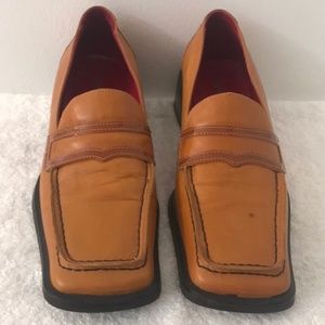 SAN FREDIANO Burnt Orange Leather Loafer - Sz 36.5